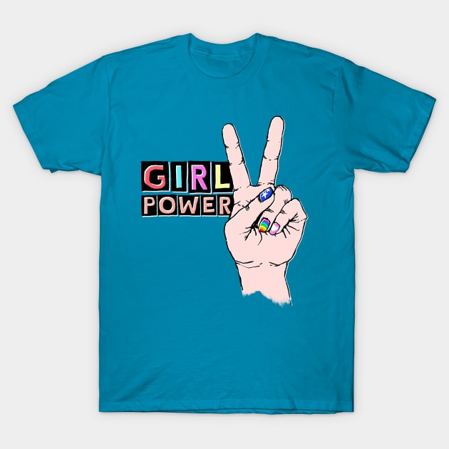 hey K's Girl Power - so square T-Shirt by heyK